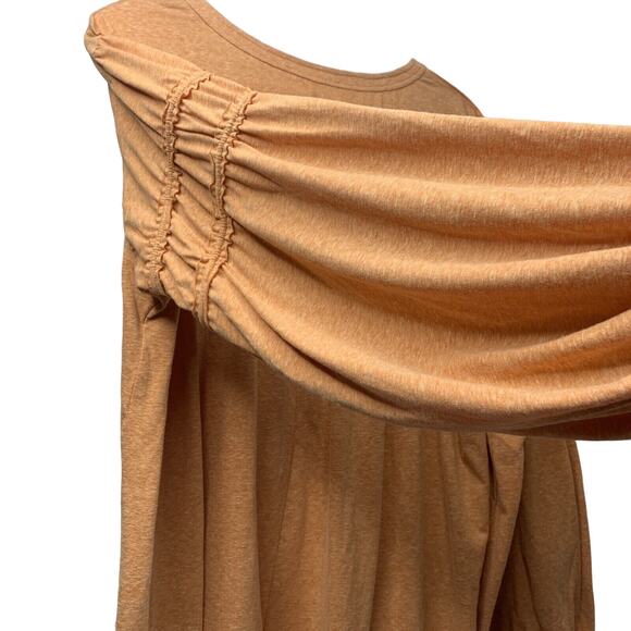 Easel Peasant shirt size medium relaxed, oversized New With Tags Peach Boho - Picture 3 of 13